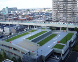 松原団地 常緑キリンソウ袋方式販売緑化計画研究所屋上緑化施工事例